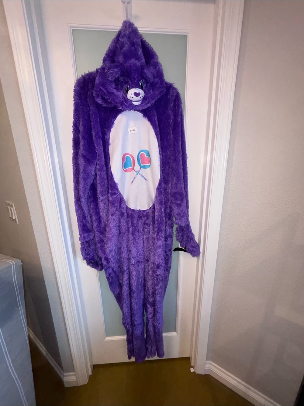 Adult Carebear costume, purple size medium